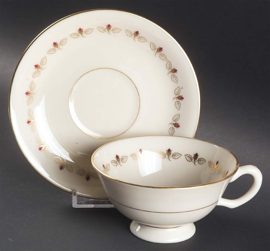 Romance Footed Cup & Saucer Set by Lenox-1