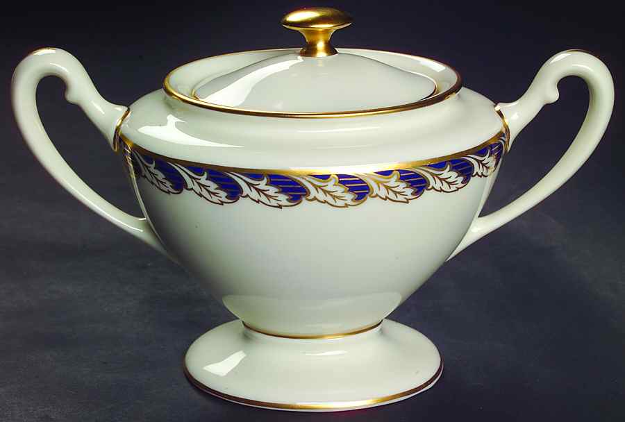 Royal Cobalt Blue Sugar Bowl & Lid by Lenox-1