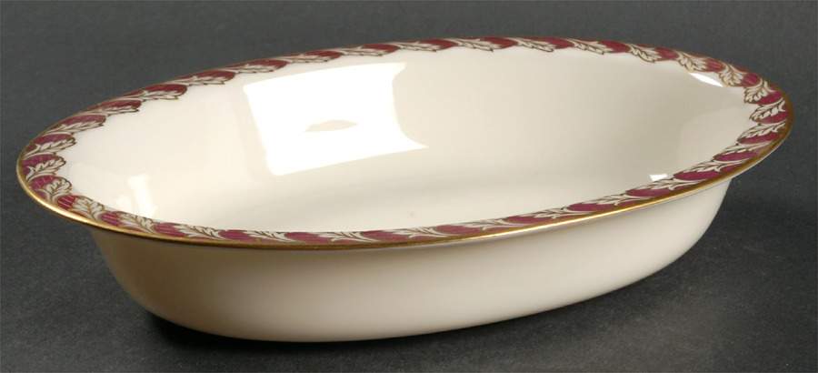 Royal Maroon 9" Oval Vegetable Bowl by Lenox-1
