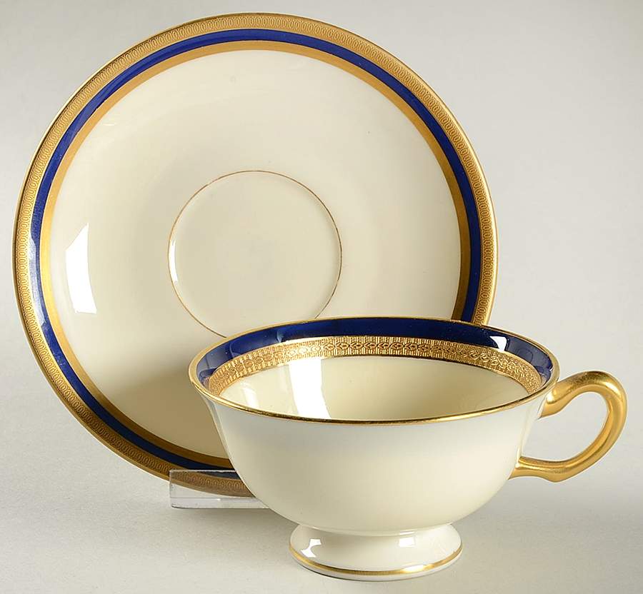 S36b Footed Cup & Saucer Set by Lenox-1