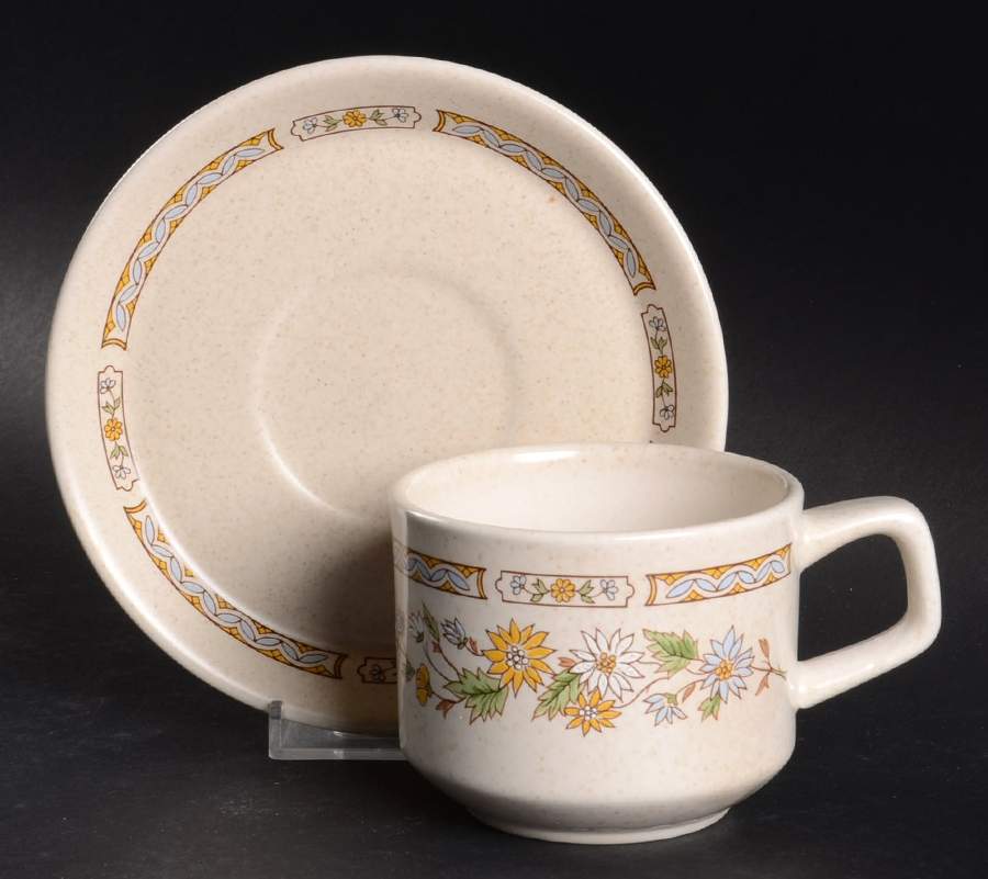 Sandflowers Flat Cup & Saucer Set by Lenox-1