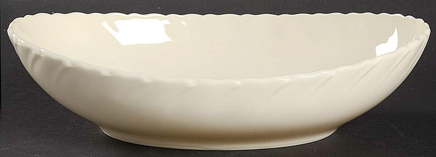 Sculpture (No Trim or Decoration) 9" Oval Vegetable Bowl by Lenox-1