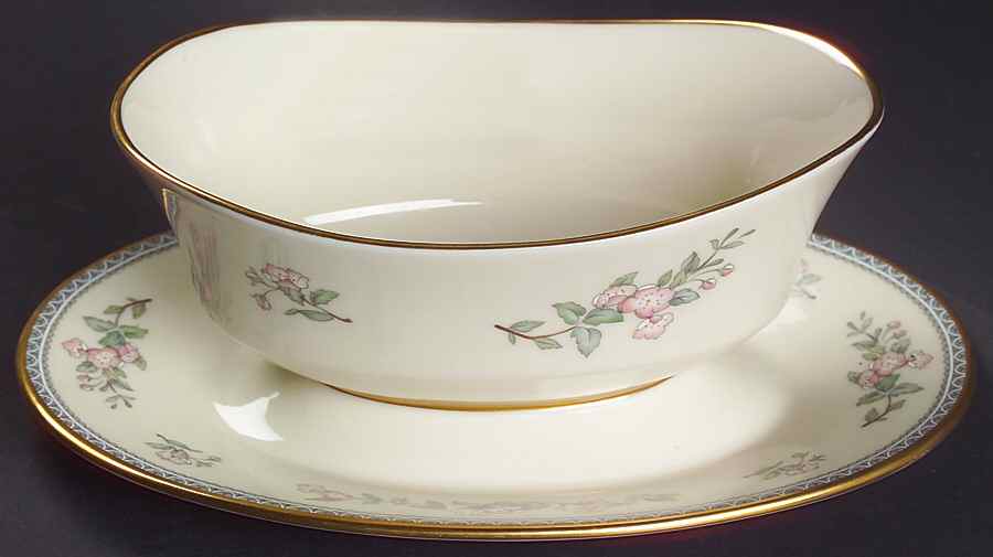 Serenade Gravy Boat with Attached Underplate by Lenox-1
