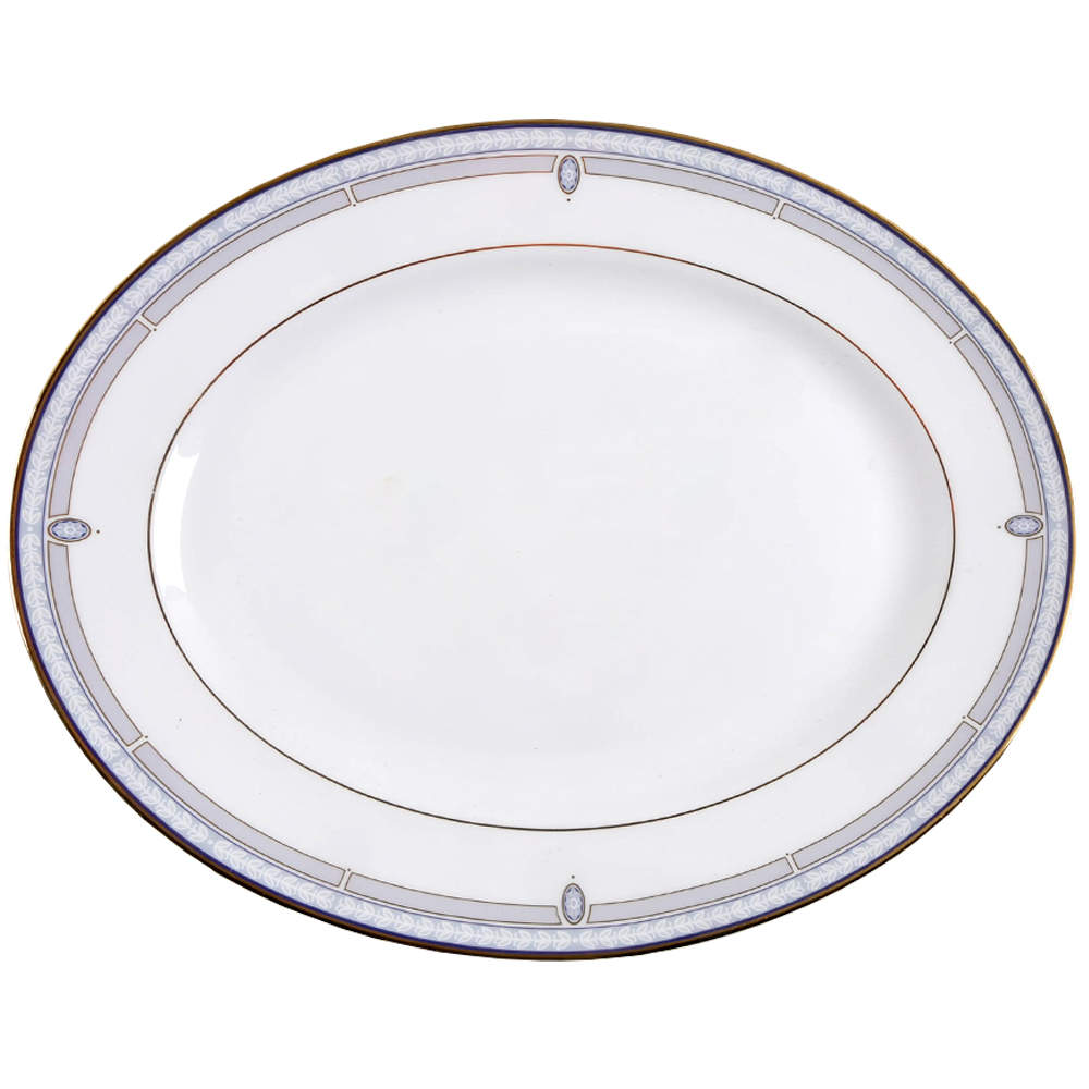 Sheraton Blue 13" Oval Serving Platter by Lenox-1