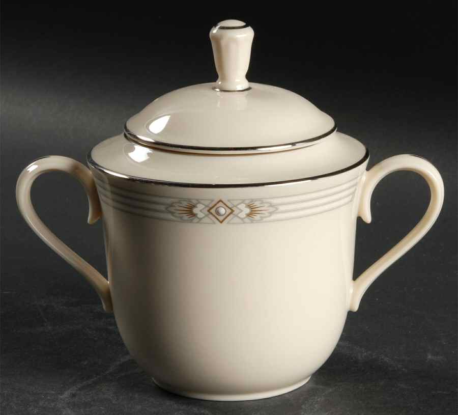Silver Springs Sugar Bowl & Lid by Lenox-1