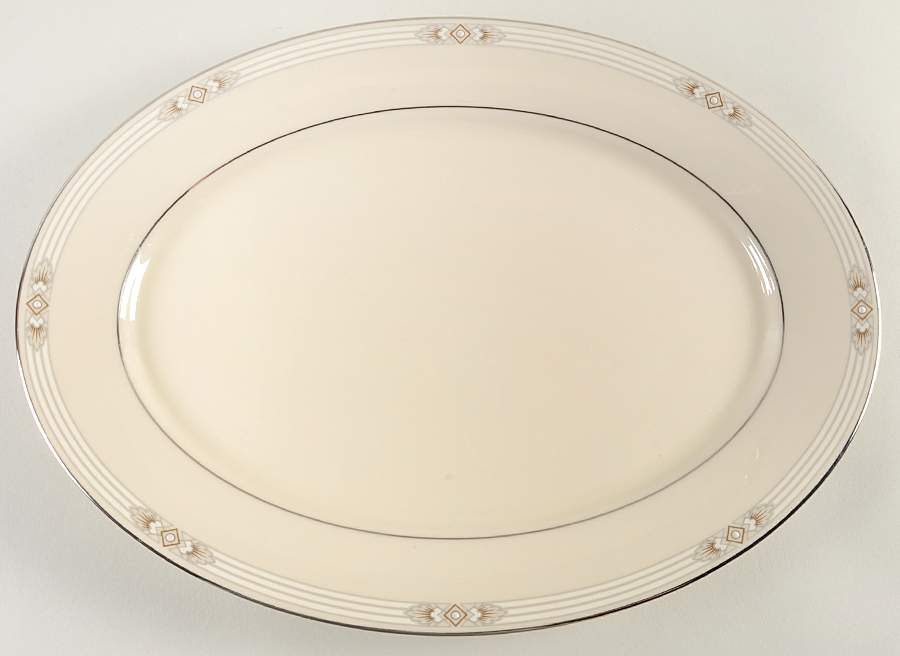 Silver Springs 13" Oval Serving Platter by Lenox-1