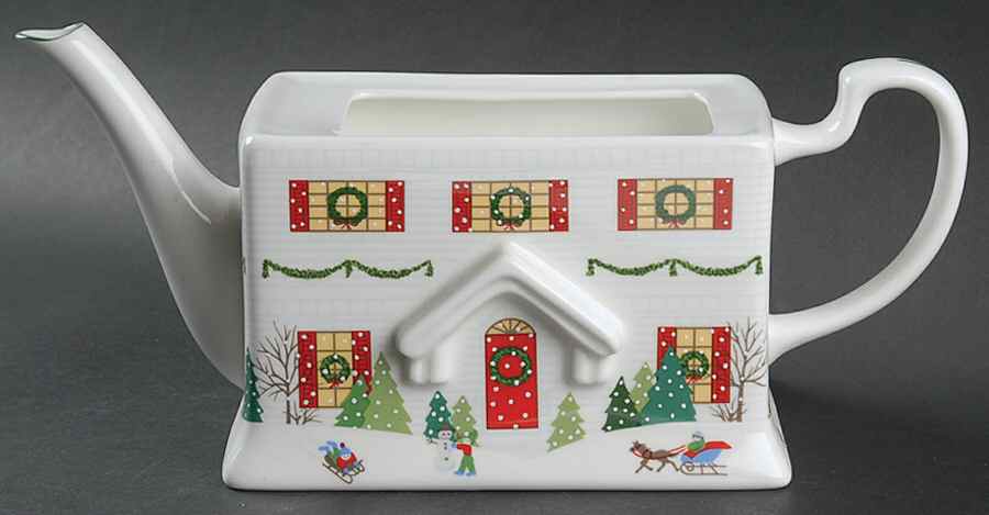 Sleighride House Tea Pot No Lid by Lenox-1