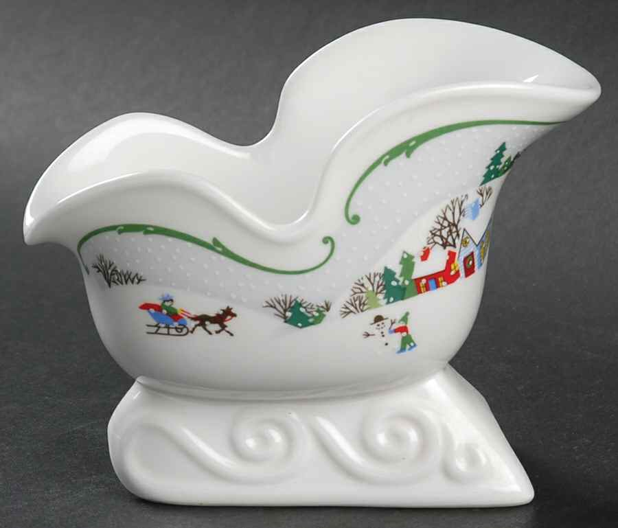 Sleighride Sleigh Shape Open Sugar Bowl by Lenox-1