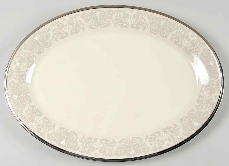 Snow Lily 16" Oval Serving Platter by Lenox-1