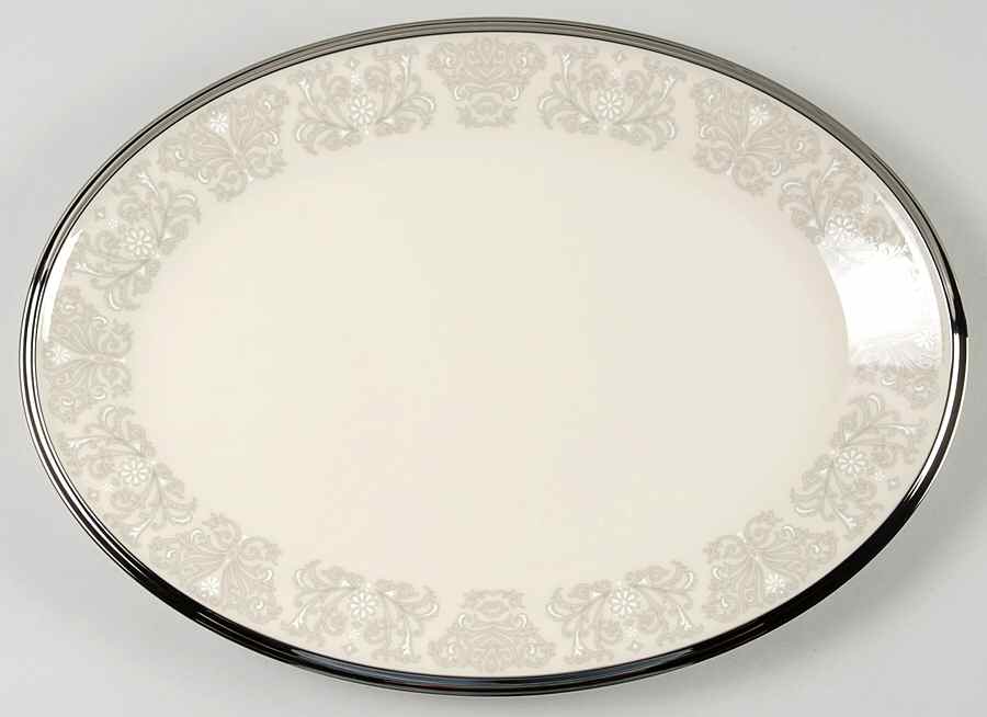 Snow Lily 17" Oval Serving Platter by Lenox-1