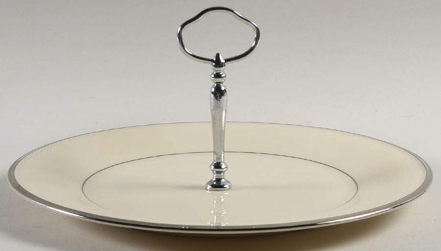 Solitaire Round Serving Plate with Handle (DP) by Lenox-1