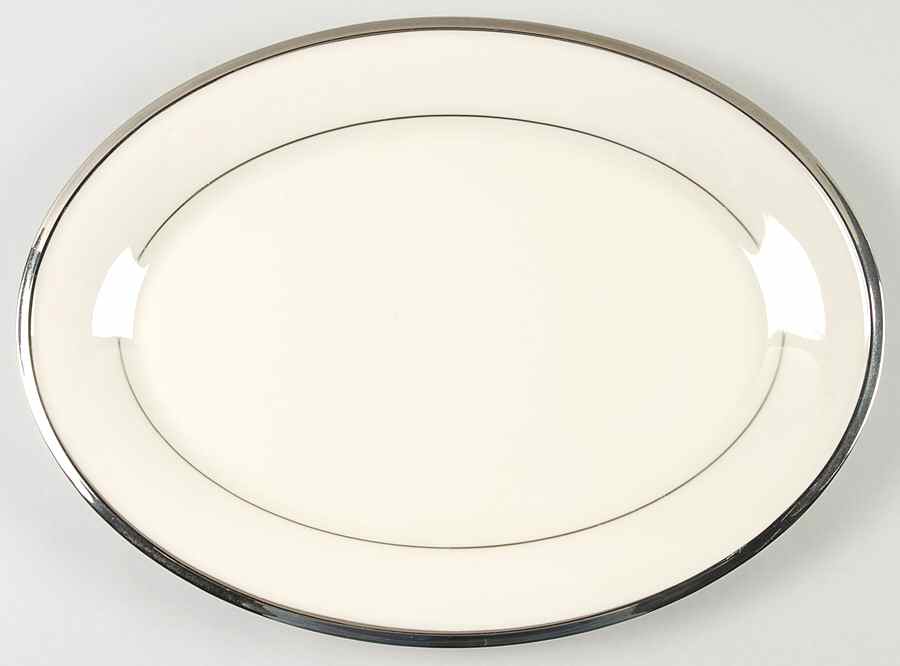 Solitaire 14" Oval Serving Platter by Lenox-1