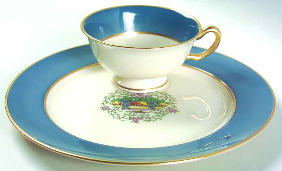Somerset Blue Snack Plate & Cup Set by Lenox-1