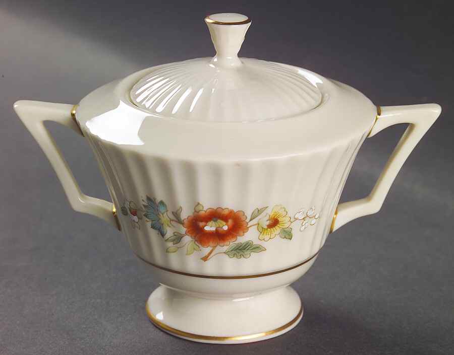 Temple Blossom Sugar Bowl & Lid by Lenox-1