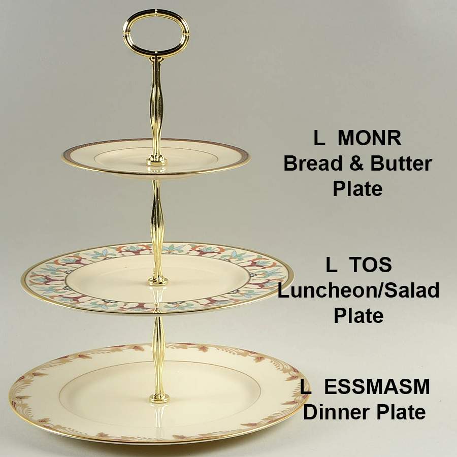 Tosca Mixed/Match 3 Tier Serving Tray by Lenox-1