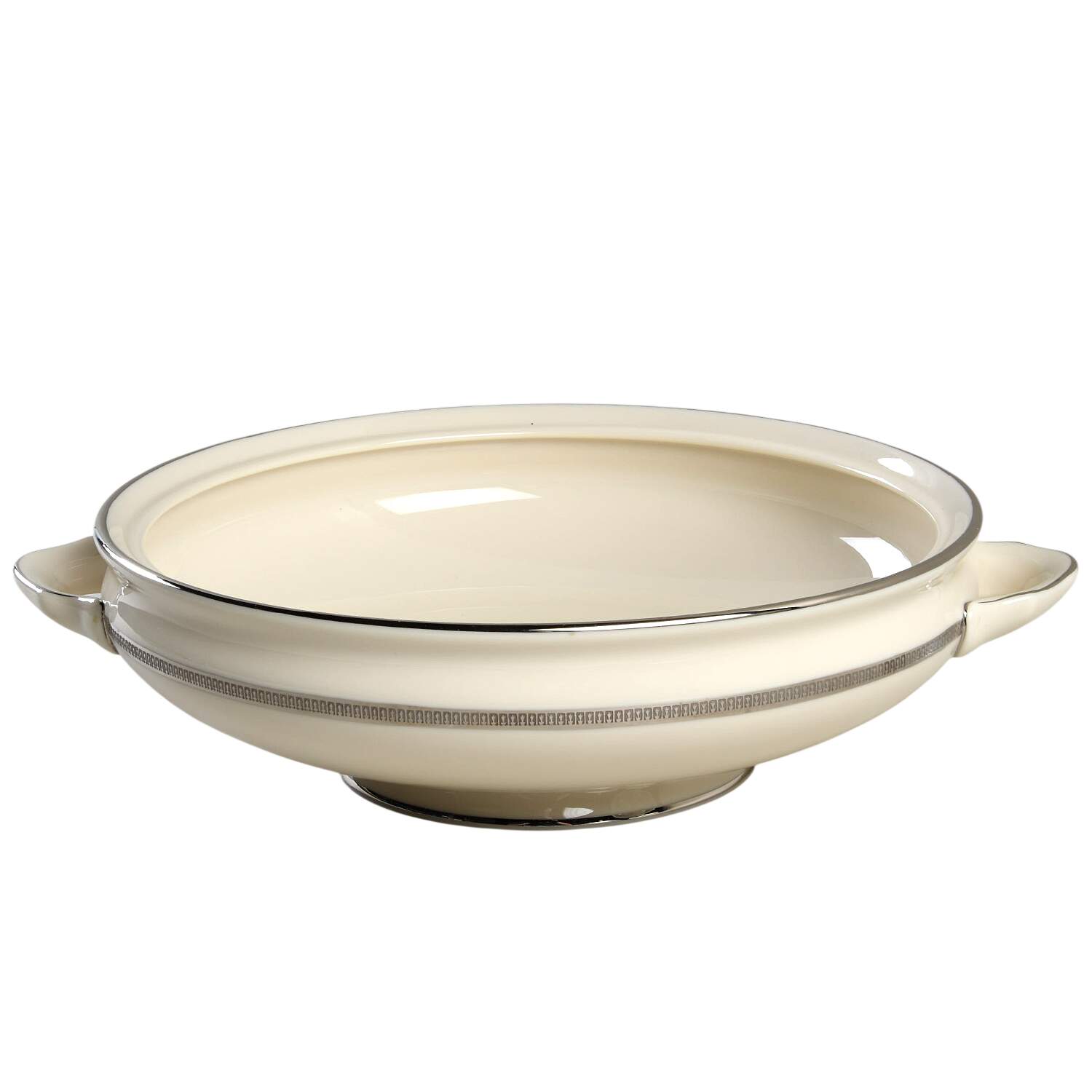 Tuxedo Platinum (Newer, Presidential Shape) Round Vegetable No Lid by Lenox-1