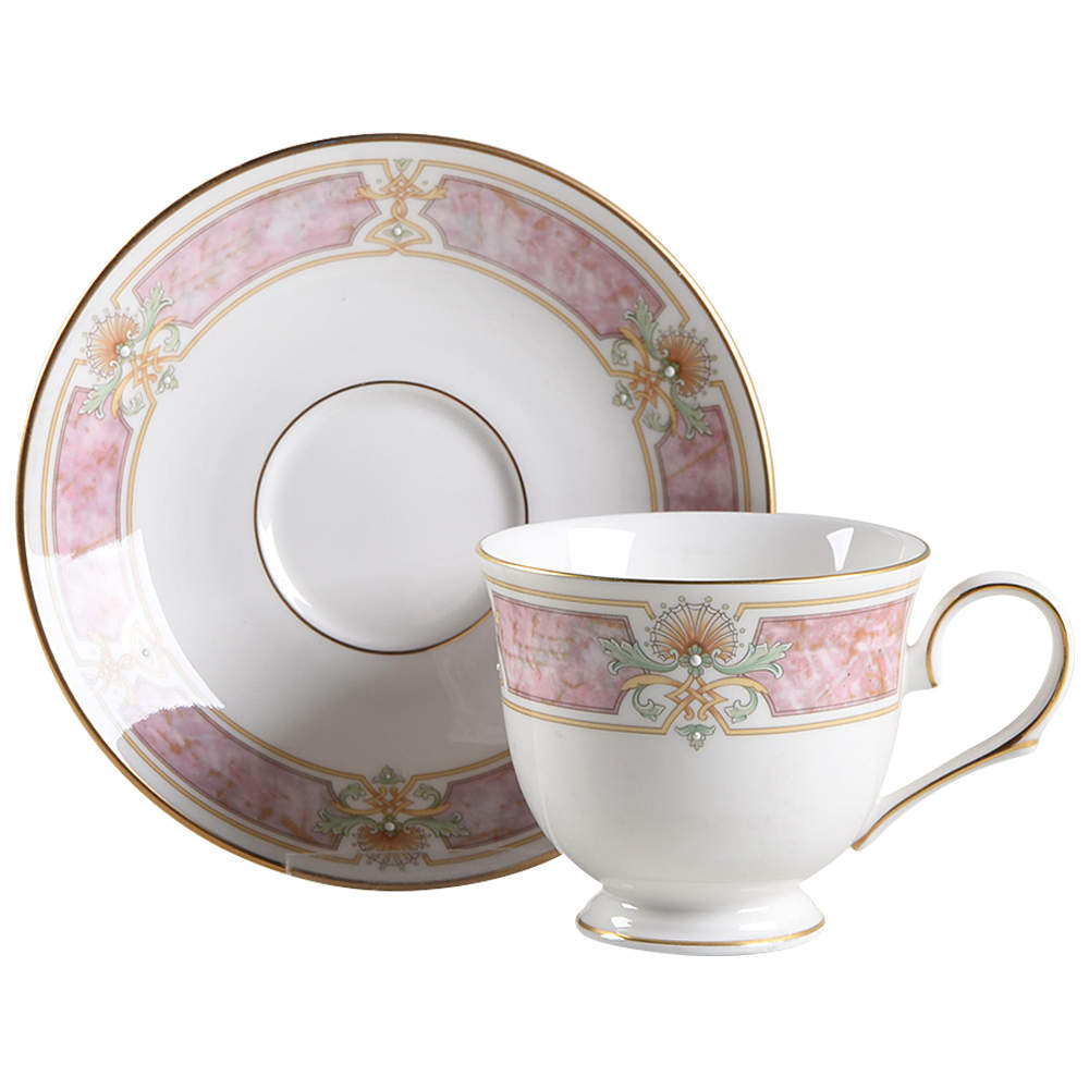 Venetian Marble Footed Cup & Saucer Set by Lenox-1