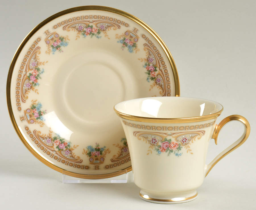 Versailles Footed Cup & Saucer Set by Lenox-1