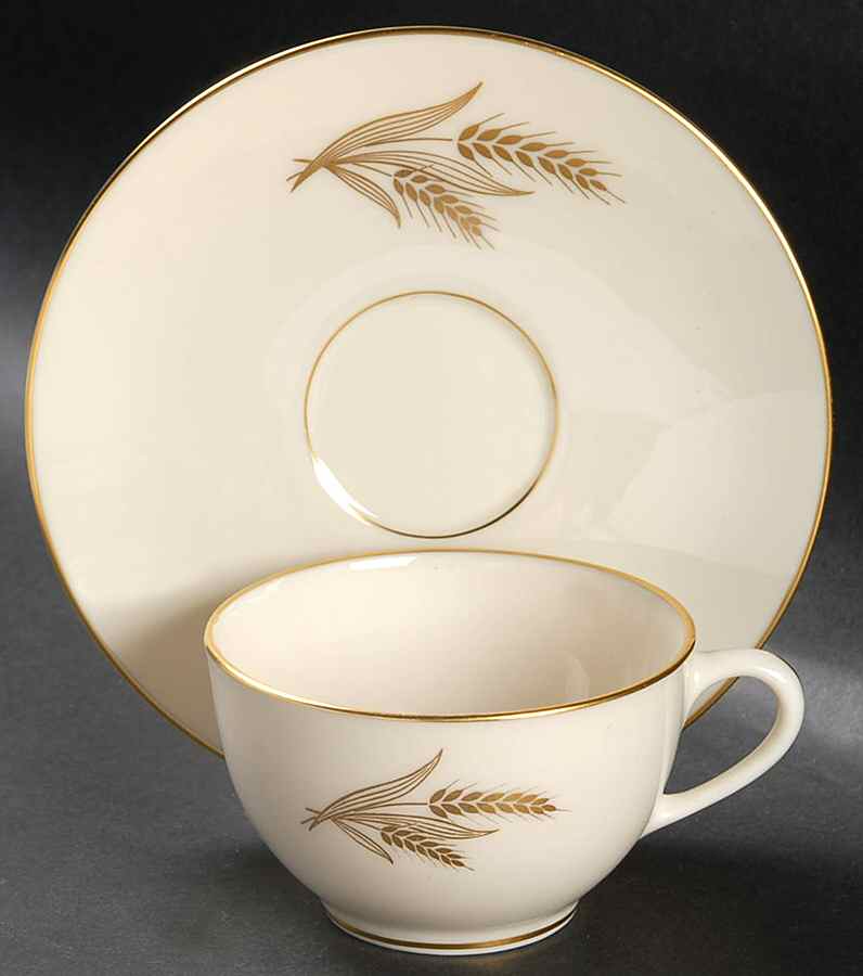 Wheat Flat Cup & Saucer Set by Lenox-1