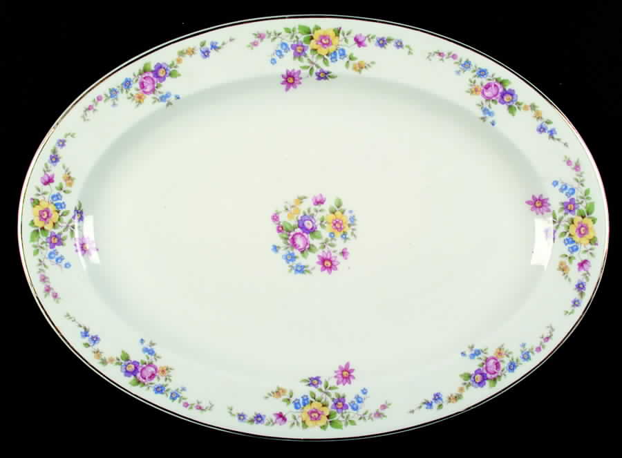 Annabelle 16" Oval Serving Platter by Lamberton-1