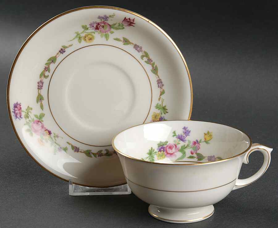 Doris Footed Cup & Saucer Set by Lamberton-1