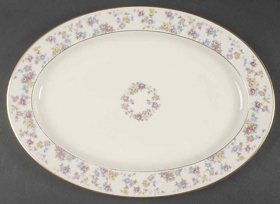 Reverie 14" Oval Serving Platter by Lamberton-1