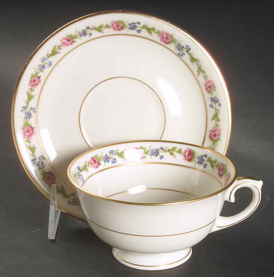 William Penn Footed Cup & Saucer Set by Lamberton-1
