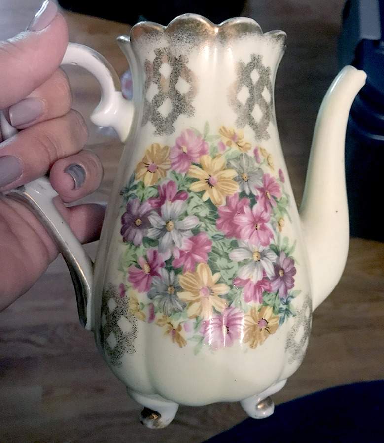 Cosmos Coffee Pot No Lid by Lefton-1