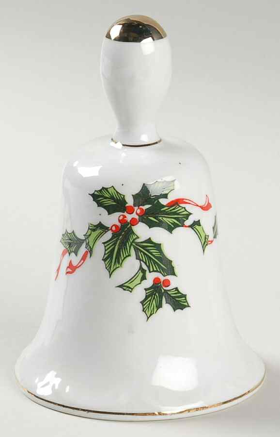 Boughs of Holly (SCALLOPED) Bell by Lefton-1