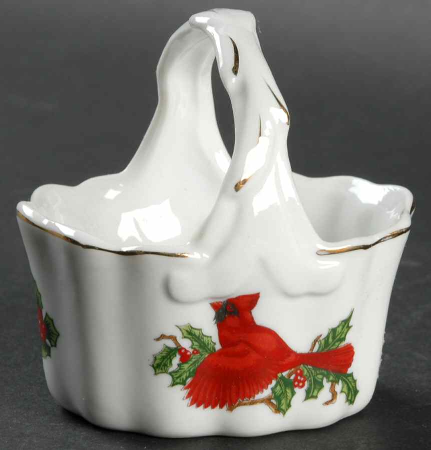 Cardinal Small Basket by Lefton-1