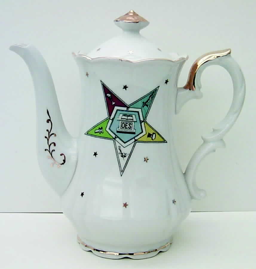 Eastern Star Coffee Pot & Lid by Lefton-1