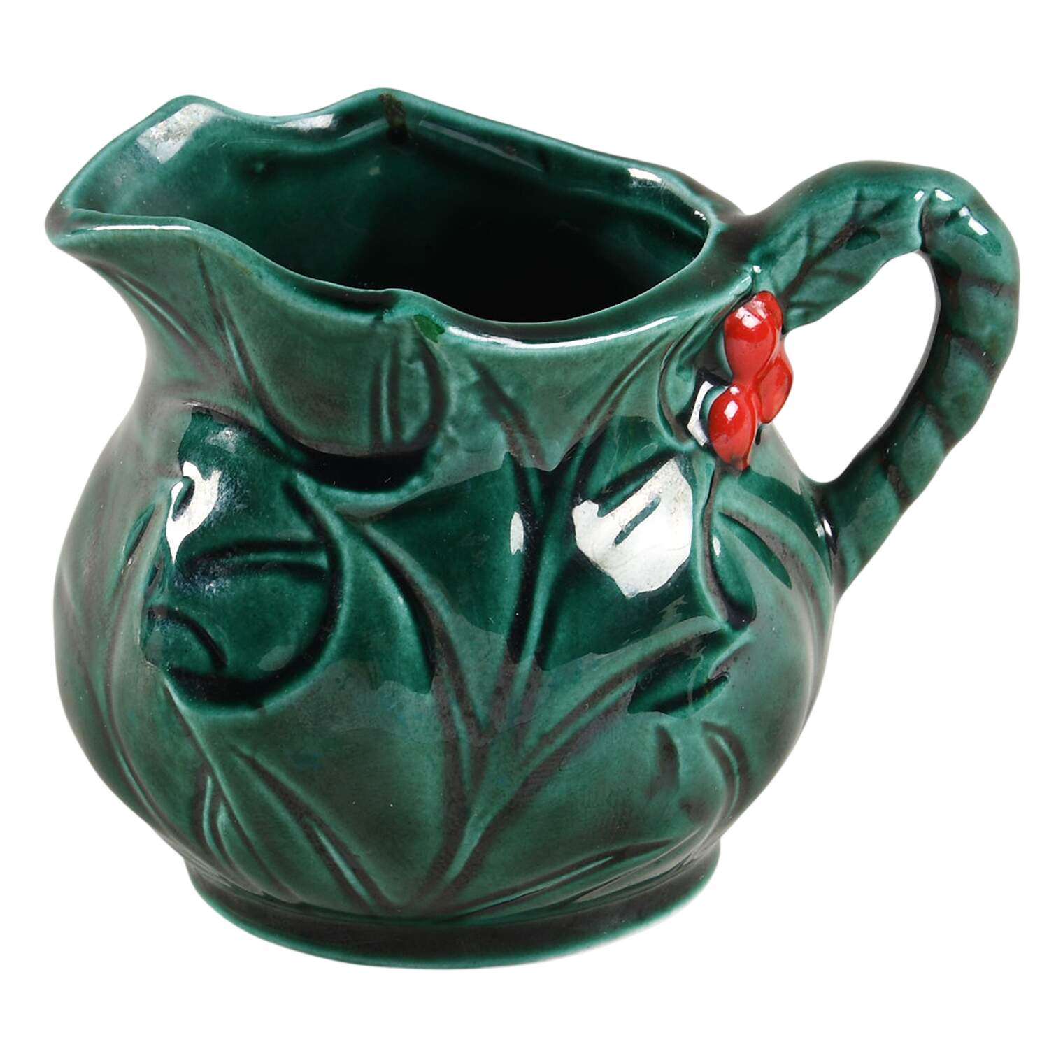 Green Holly Creamer by Lefton-1