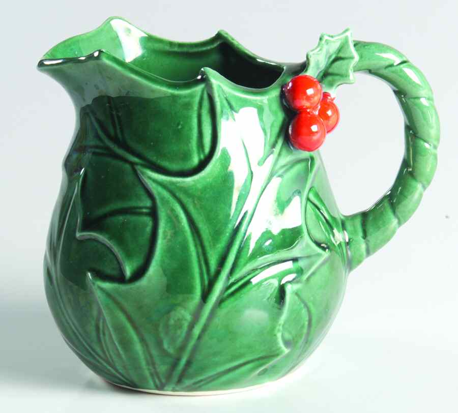 Green Holly Creamer by Lefton-1