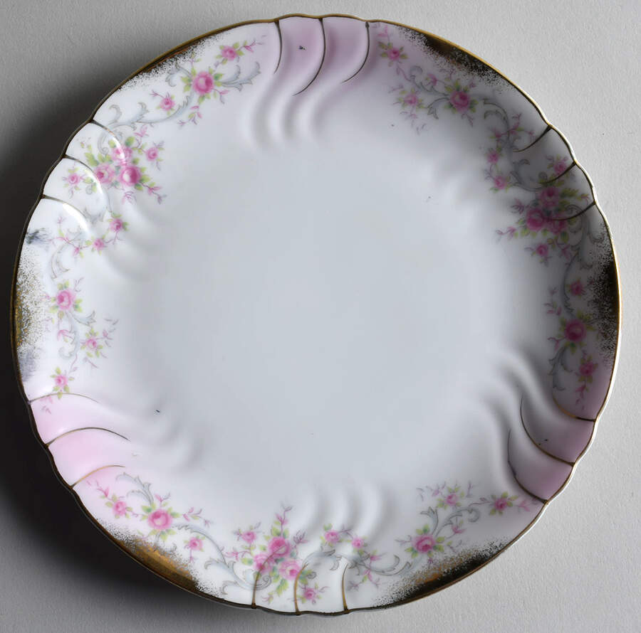 Heirloom Rose Coupe Salad Plate by Lefton-1