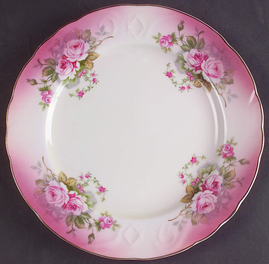 Heavenly Rose Luncheon Plate by Lefton-1