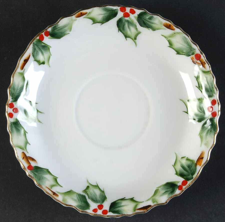 Holly Garland Saucer by Lefton-1