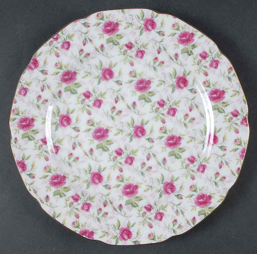 Rose Chintz Luncheon Plate by Lefton-1