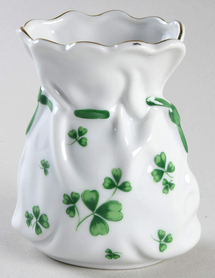 Shamrock St Patrick Vase by Lefton-1