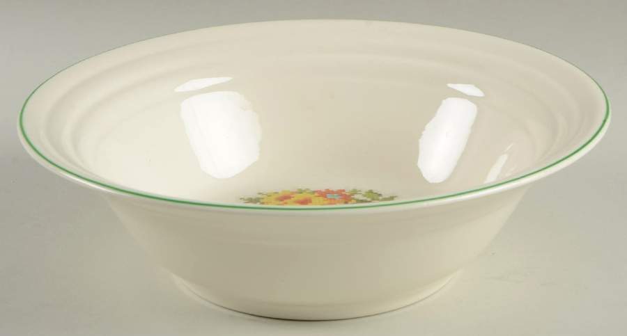 Petit Point 8" Round Vegetable Bowl by Leigh Potters-1