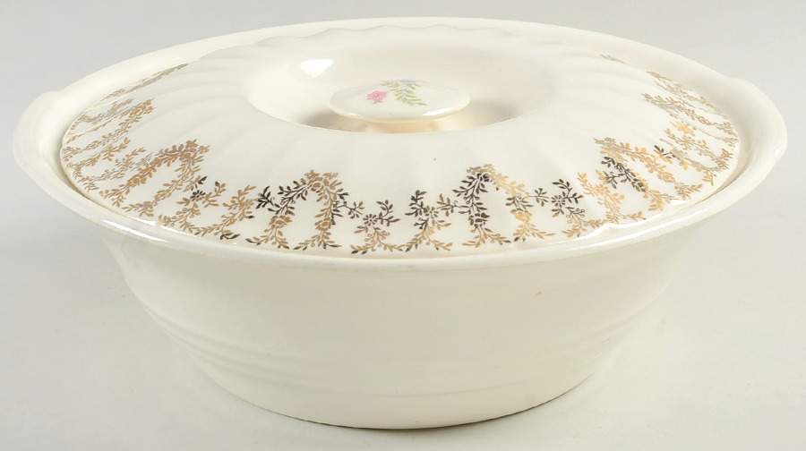Arcadia Round Covered Vegetable by Limoges-American-1