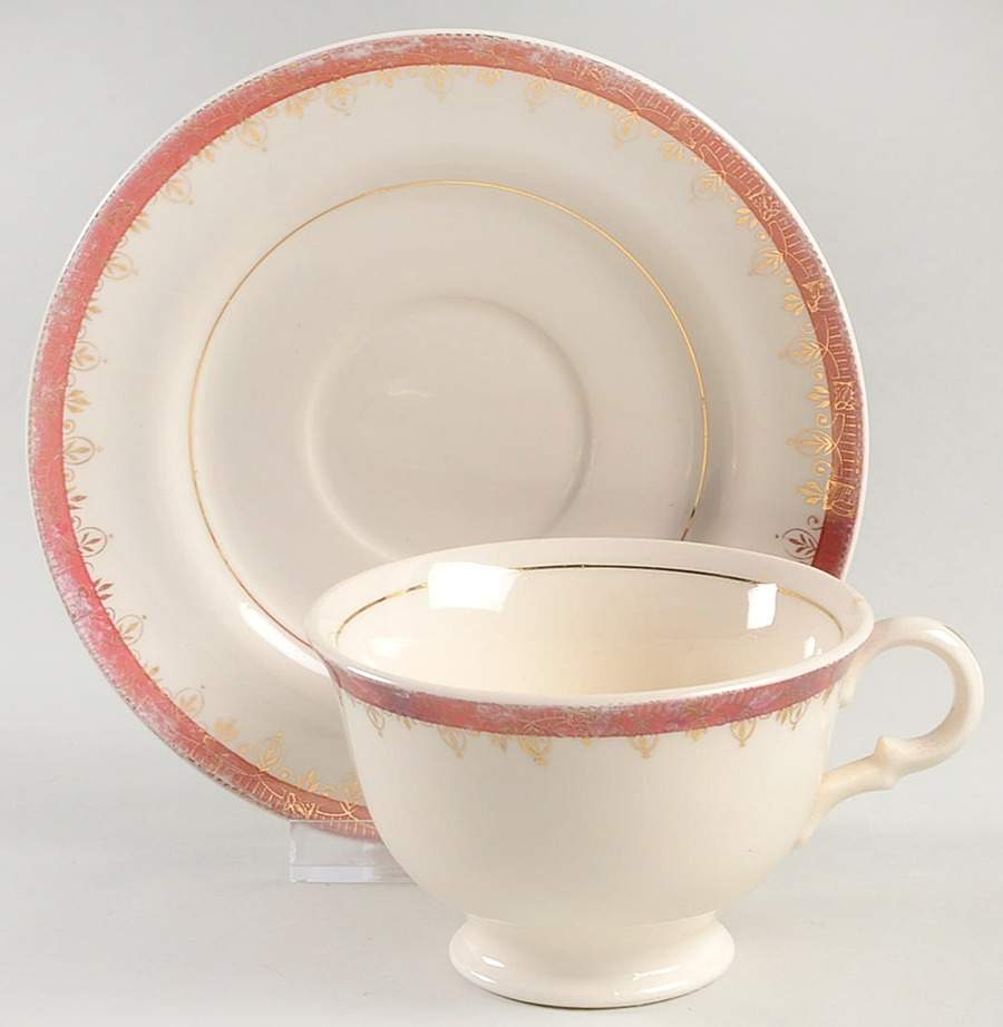 Buckingham (Candlelight Line) Footed Cup & Saucer Set by Limoges-American-1