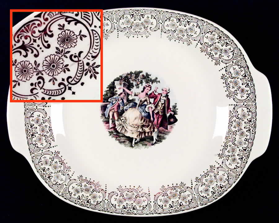 Chantilly (Fil #1TS284) 14" Oval Serving Platter by Limoges-American-1