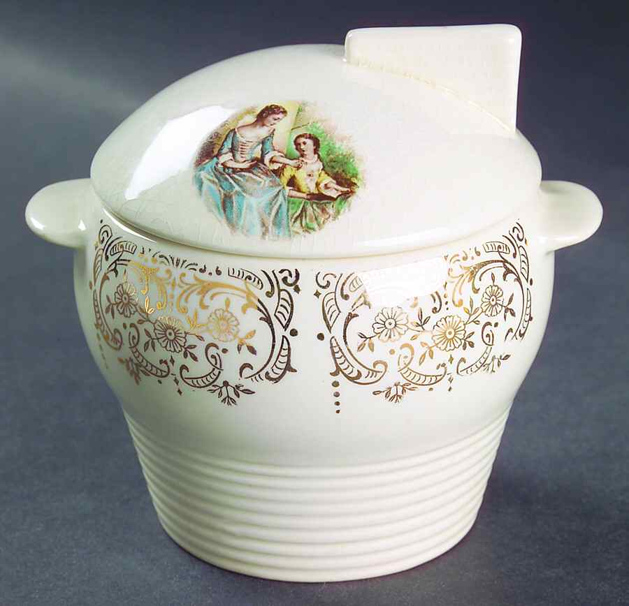 China d'Or (Filigree 1TS284) Sugar Bowl & Lid by Limoges-American-1