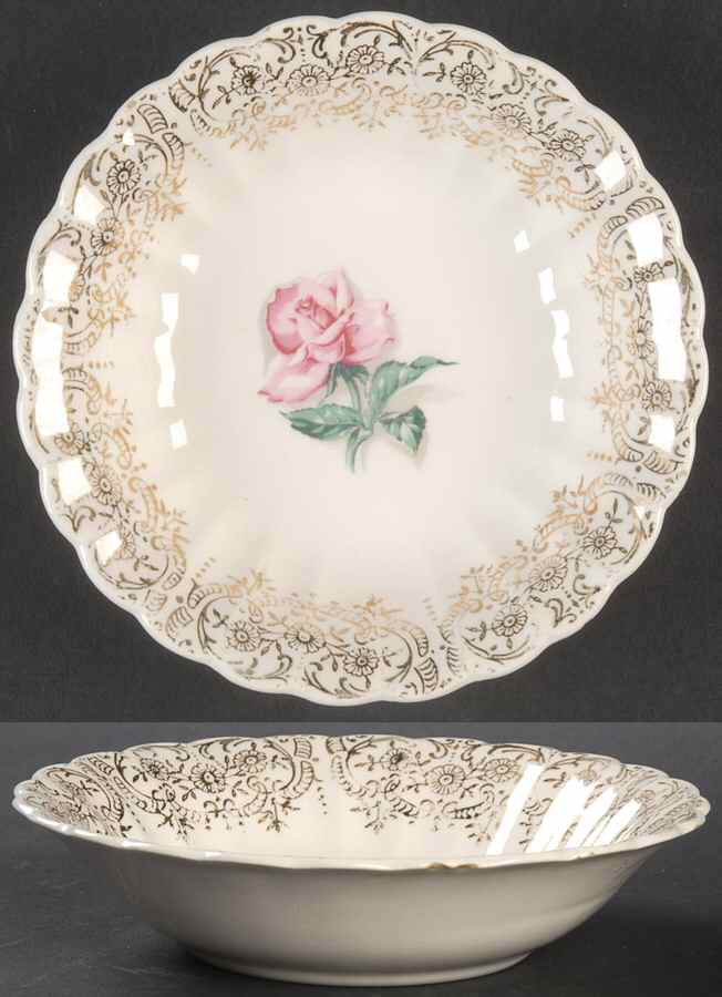 Le Fleur Rouge Fruit/Dessert (Sauce) Bowl by Limoges-American-1