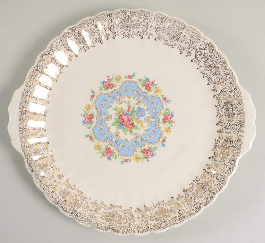Lyric Handled Cake Plate by Limoges-American-1
