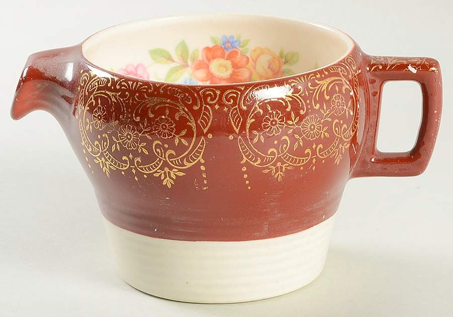 Meissen Rose Red Creamer by Limoges-American-1