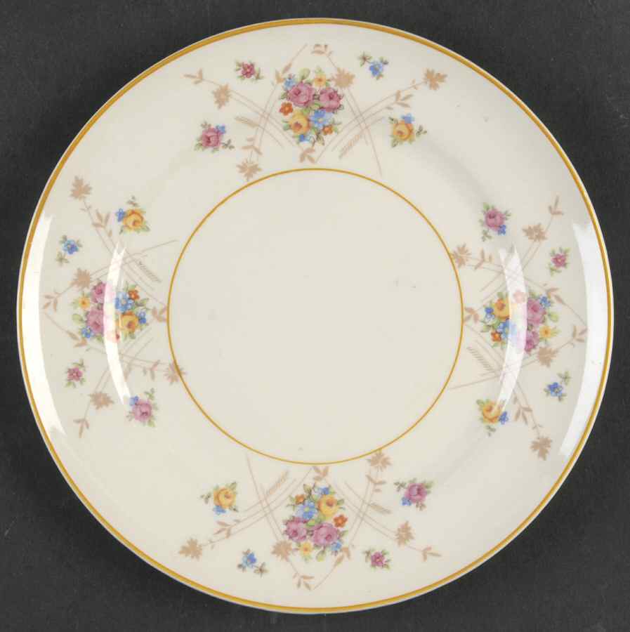 New Princess (Smooth, Yellow Trim) Bread & Butter Plate by Limoges-American-1