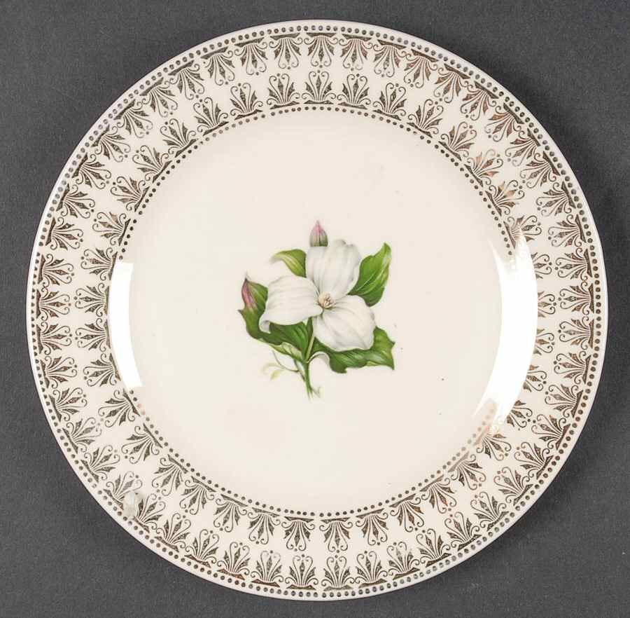 Trillium Bread & Butter Plate by Limoges-American-1