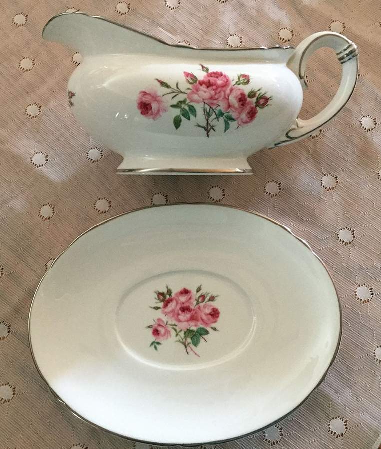 Margaret Rose Gravy Boat & Underplate by Lichfield-1