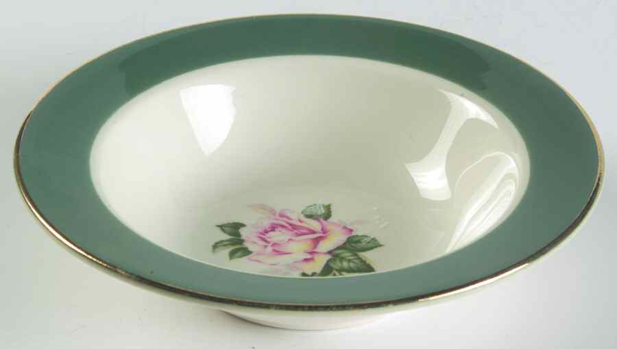 Cameo (Rose Center) Rim Fruit/Dessert (Sauce) Bowl by Lifetime-1